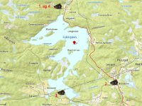 Kartet viser plassering av Labbistuggu rundt Foldsjøen. Røde tall angir rekkefølge