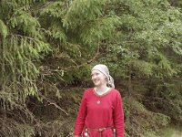 Heidi Carine Brimi i vikingdrakt.  Hun var prosjektleder for den internasjonale Viking-leiren "På Vikingers Vis" som ble arrangert ved Nævervollen i Mostadmark i uke 27 i 2016.
